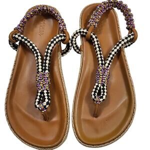 Isabel Marant Gypso espadrille sandal multi-colored braided rope SIZE 40 US 9.5